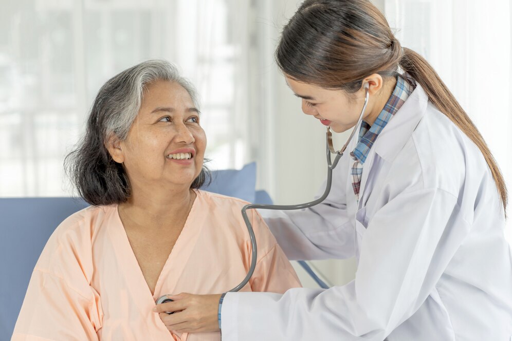 professional doctor examining patient